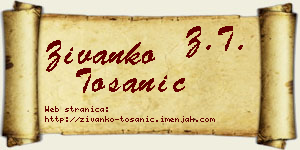 Živanko Tošanić vizit kartica